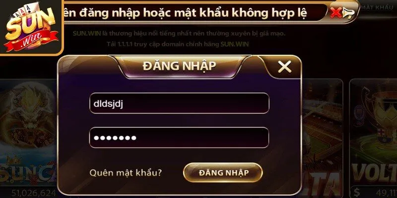 Lỗi phổ biến cùng cách xử lý khi đăng nhập Sunwin nhanh chóng 